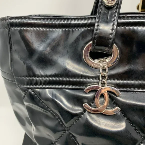authentic CHANEL Paris Biarritz Black  Lea… - Picture 14 of 15
